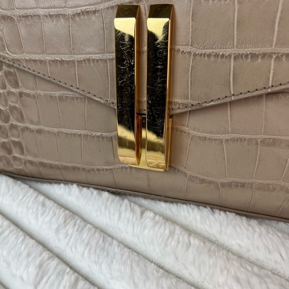 Demellier Stone Croc effect Leather Crossbody - Picture 3 of 5